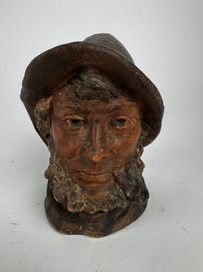 Tobacco jar. Small, well-drawn, and very...