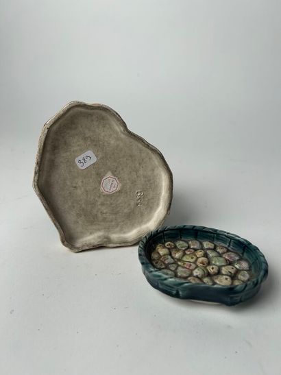 Tobacco jar 
Barbotine 