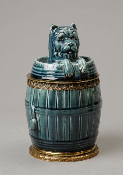 Pot à tabac
Barbotine 1900 - Nord de la France...
