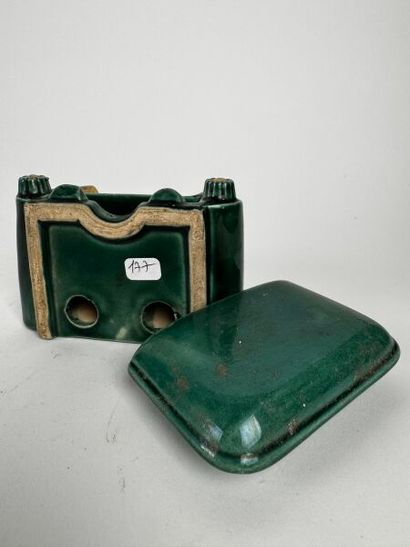 This green ceramic radio set is actually...