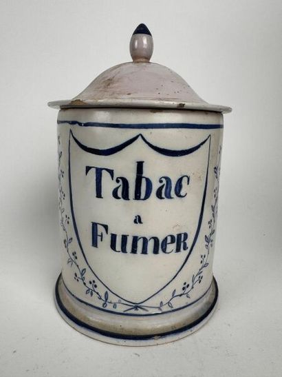 Grand pot à tabac de négociant, d'époque...
