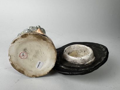A tobacco jar
Colored glazed earthenware,...