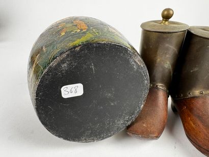 Tobacco jar.
Painted boiled cardboard—Indian?—France—
Late...