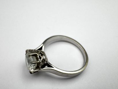 Solitaire or gris oxyde de zirconium 3,4...