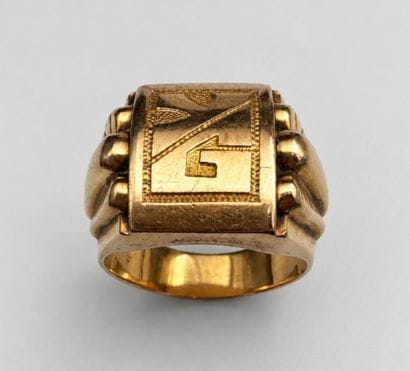 Chevalière homme or 18k 
12gr