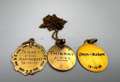 Chaîne et médaille or 18k 