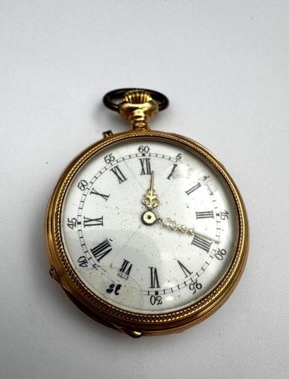 Montre de gousset de dame boîtier or poinçon...