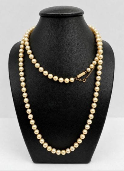 Collier de perles de culture, fermoir or...
