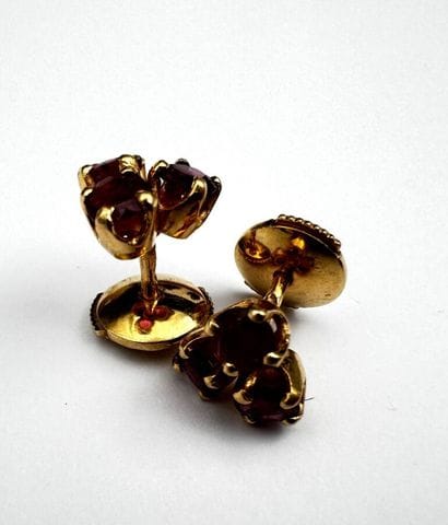 Paire de boucles d'oreilles or ornées de...