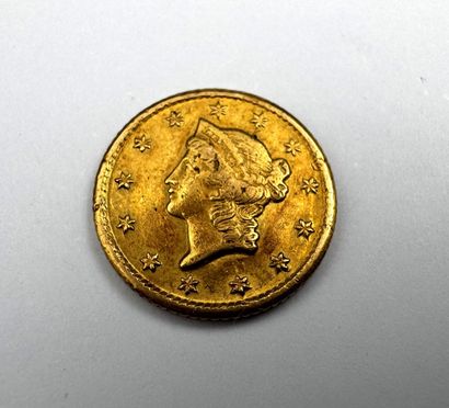 1 $ or, pièce usée, date illisible (18?9)...