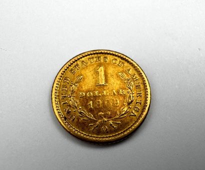 1 $ or, pièce usée, date illisible (18?9)...