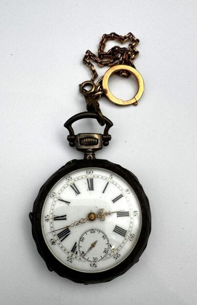 Montre de gousset boîtier argent, cadran...