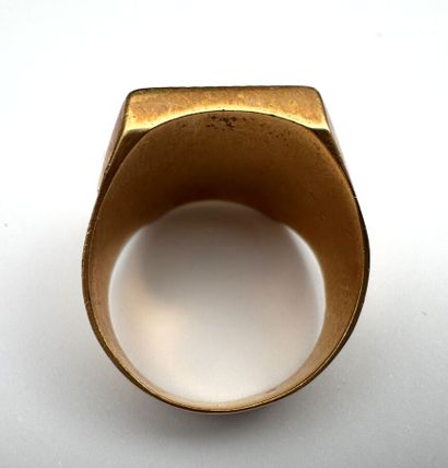 Chevalière or 18k monogrammée 13,1 gr