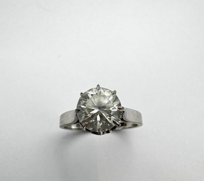 Solitaire or gris oxyde de zirconium 3,4...