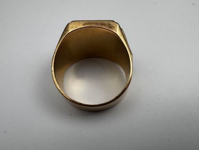 Chevalière homme or 18k 
12gr