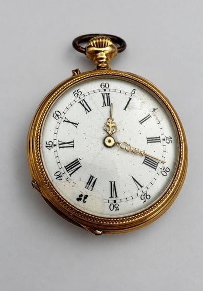 Montre de gousset de dame boîtier or poinçon...
