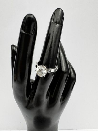 Solitaire or gris oxyde de zirconium 3,4...