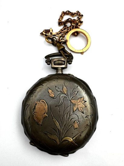 Montre de gousset boîtier argent, cadran...