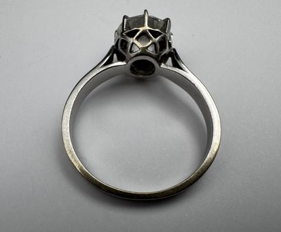 Solitaire or gris oxyde de zirconium 3,4...