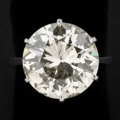 Bague diamant taille brillant, 6,98 carats,...