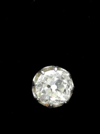 Boucle d'oreille diamant coussin taille ancienne...