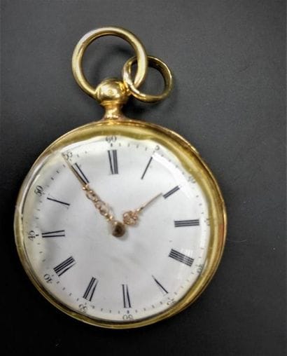 Montre à gousset or, XIXème 
Poids brut :...
