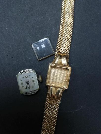 Montre de dame boitier et bracelet or, 
Vers...