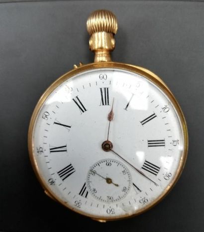 Montre gousset, boitier or.
Poids brut :...