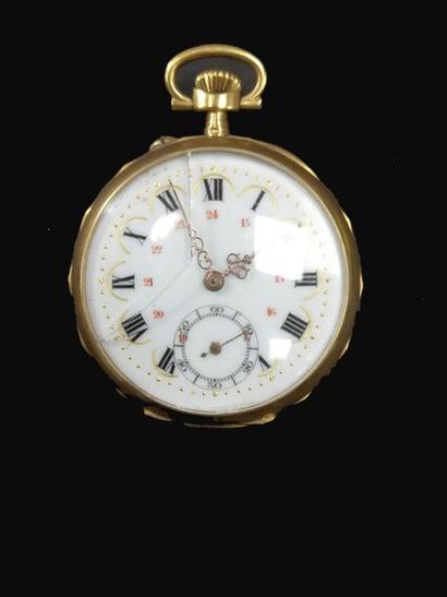 Montre de gousset en or.
Poids brut : 69...