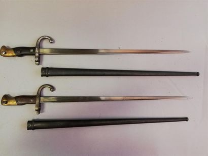 Lot de deux baïonnettes pour fusil Gras 1874...