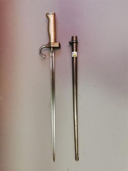 Rare baïonnette 1902 de tirailleur indochinois,...