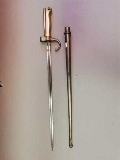 Rare baïonnette 1902 de tirailleur indochinois,...