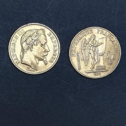 2 pièces de 20 Fr or 
