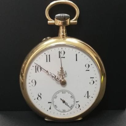 Montre de gousset en or 
Poids brut : 69.5...