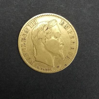 1 pièce de 10 fr Napoléon III en or 
