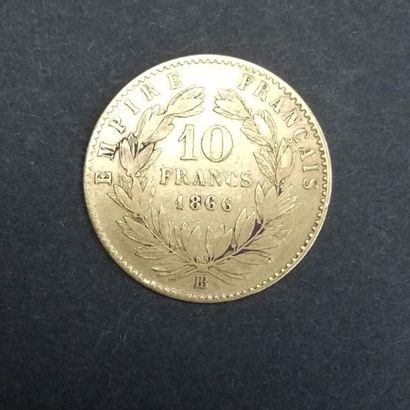 1 pièce de 10 fr Napoléon III en or 