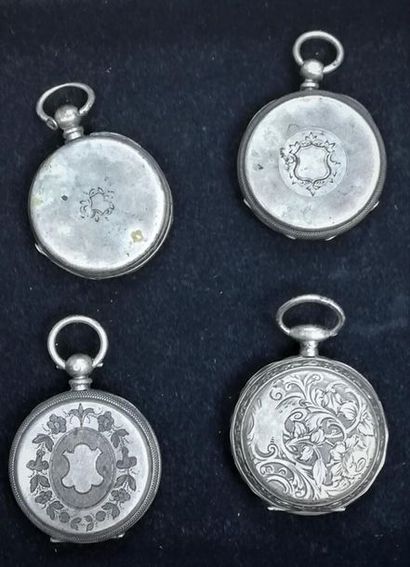 4 Montres de gousset en argent, L'état de...