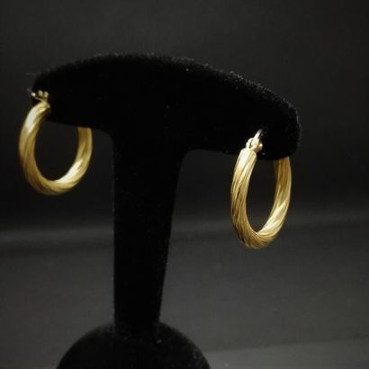 Boucles d'oreilles en or 
Poids: 2 g 