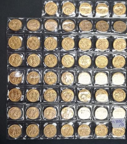 54 pièces d'or Souverain, Georges VII, 1902
(Frais...