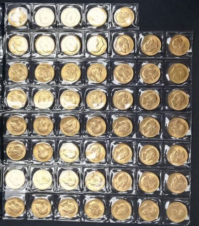 54 pièces d'or Souverain, Georges VII, 1902
(Frais...