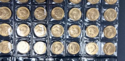 54 pièces d'or Souverain, Georges VII, 1902
(Frais...