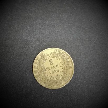 5 fr Napoléon or 
Poids: 1.8 g 