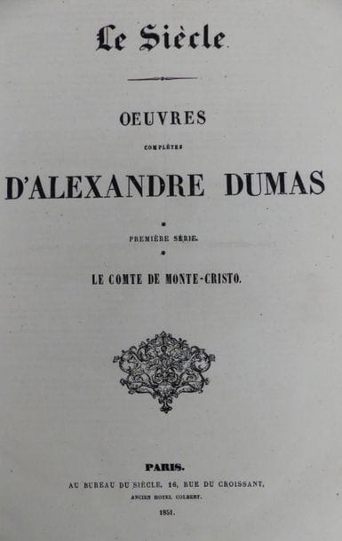 DUMAS (Alexandre). LE COMTE DE MONTE-CRISTO....