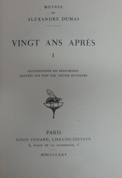 DUMAS (Alexandre). OEUVRES. Paris, Conard,...