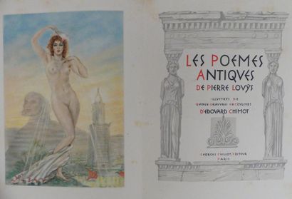 LOUS (Pierre). POÈMES ANTIQUES. Paris, Guillot,...