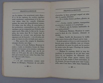 MORAND (Paul). FRANCE LA DOULCE. Paris, Gallimard,...