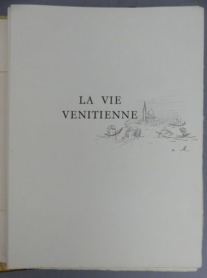 RÉGNIER (Henri de). LA VIE VÉNITIENNE. Paris,...