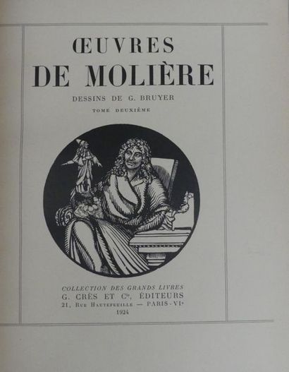 MOLIÈRE. OEUVRES. Paris, Crès, 1924. Deux...