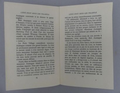 HAEDENS (Kléber). L'ÉTÉ FINIT SOUS LES TILLEULS....