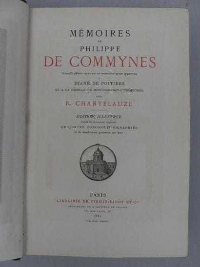 WITT (Mme de). LES CHRONIQUES DE J. FROISSART....